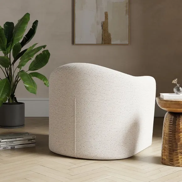 Accent Chair with Foam Seat - Ivory, Boucle
