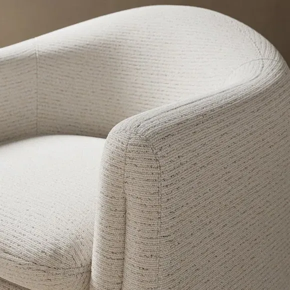 Accent Chair with Foam Seat - Ivory, Boucle