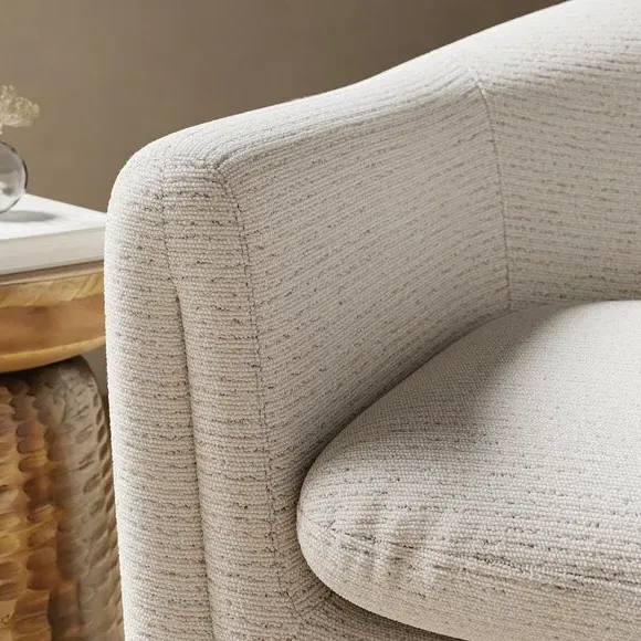 Accent Chair with Foam Seat - Ivory, Boucle