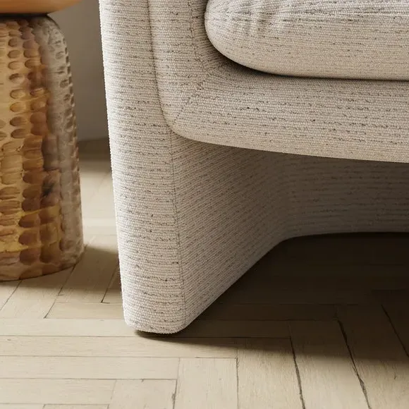 Accent Chair with Foam Seat - Ivory, Boucle