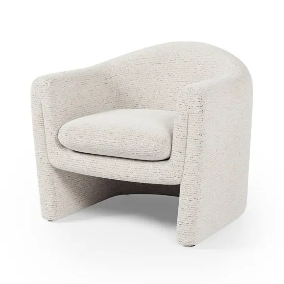 Accent Chair with Foam Seat - Ivory, Boucle