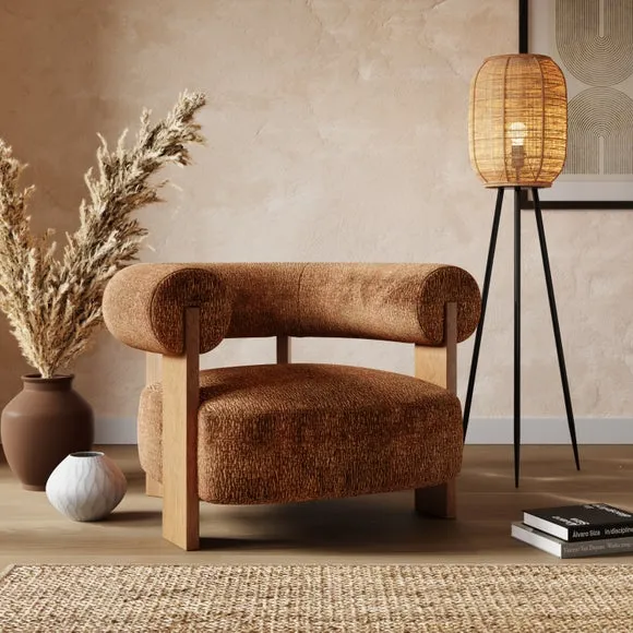 Accent Chair with Foam Seat - Orange, Chenille image