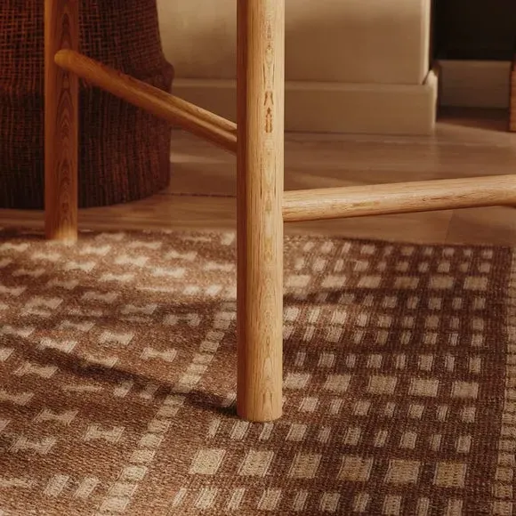 Accent Chair with Wooden Frame - Natural, Boucle