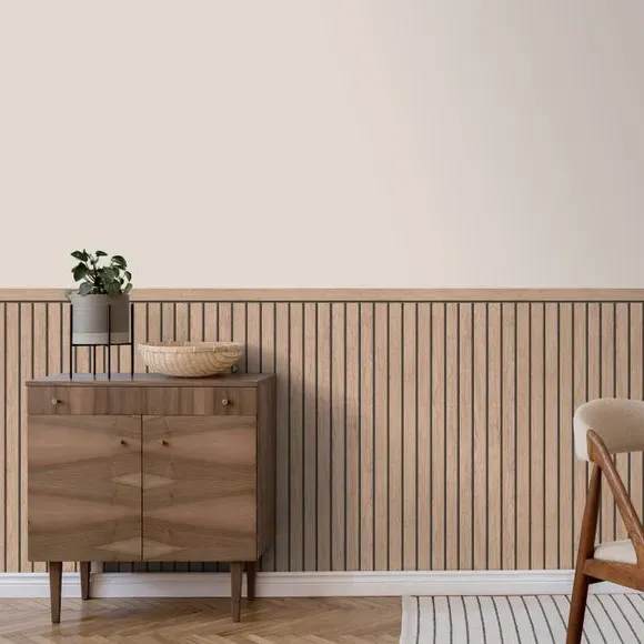 Acoustic Panel Wall Mural - Natural, Non-Woven Paper