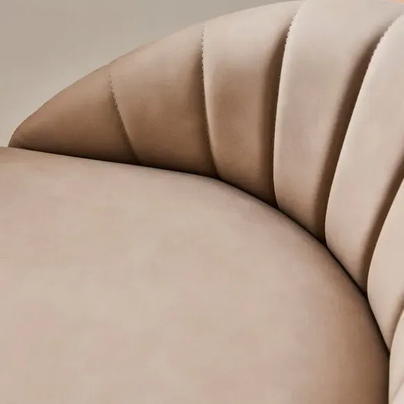 Adjustable Bar Stool with Stitch Detail - Mink