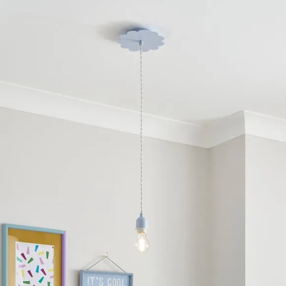 Adjustable Ceiling Light Cable - Blue, Steel image