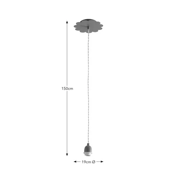 Adjustable Ceiling Light Cable - Clay, Steel