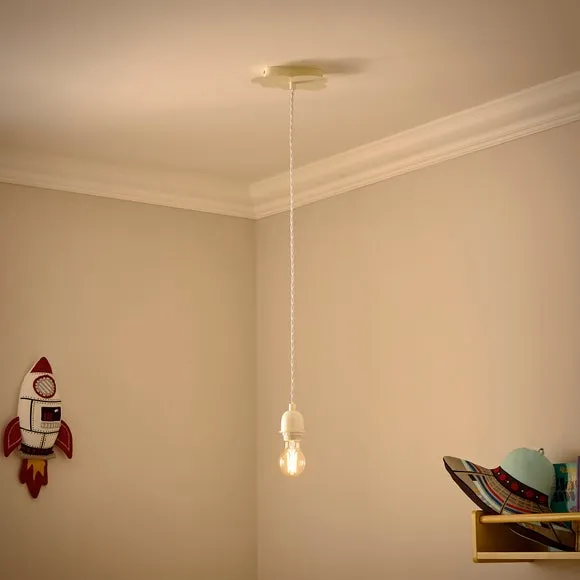 Adjustable Ceiling Light Cable - White, Steel