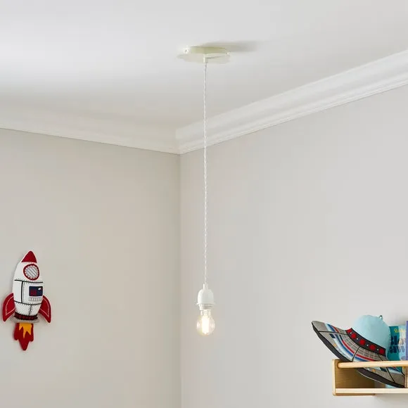 Adjustable Ceiling Light Cable - White, Steel