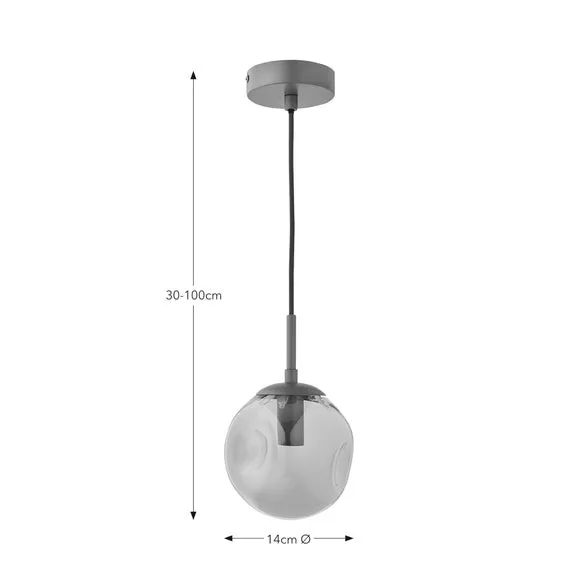 Adjustable Ceiling Light - Grey, Glass