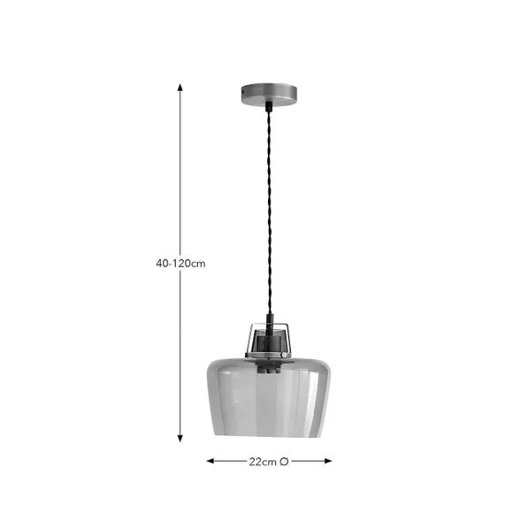 Adjustable Ceiling Light - Smoke, Metal
