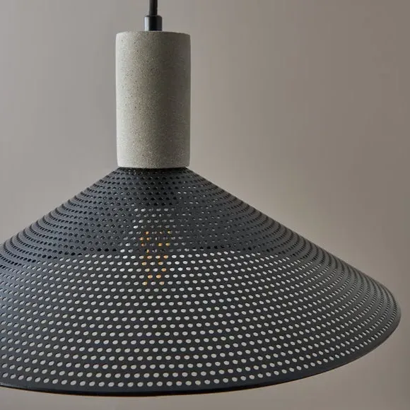 Adjustable Ceiling Light with Mesh Shade - Black