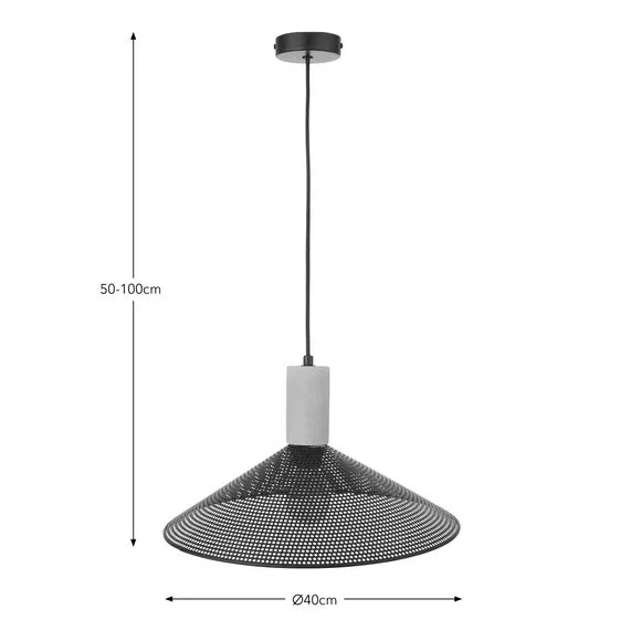 Adjustable Ceiling Light with Mesh Shade - Black