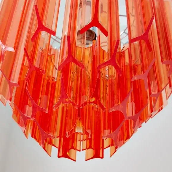 Adjustable Chandelier with Staggered Design - Orange