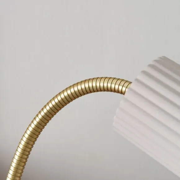 Adjustable Clip On Table Lamp - White, Metal