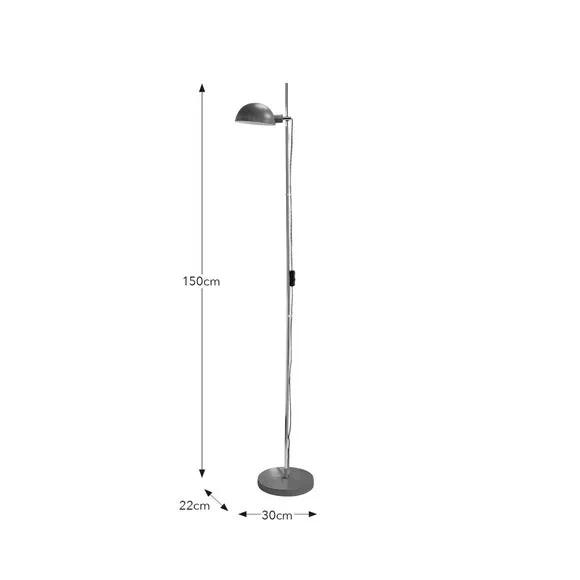 Adjustable Floor Lamp Retro Design - Red