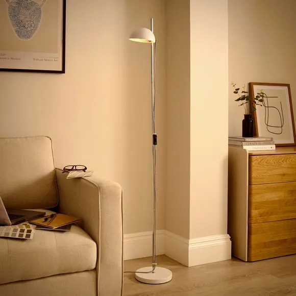 Adjustable Floor Lamp Retro Design - White