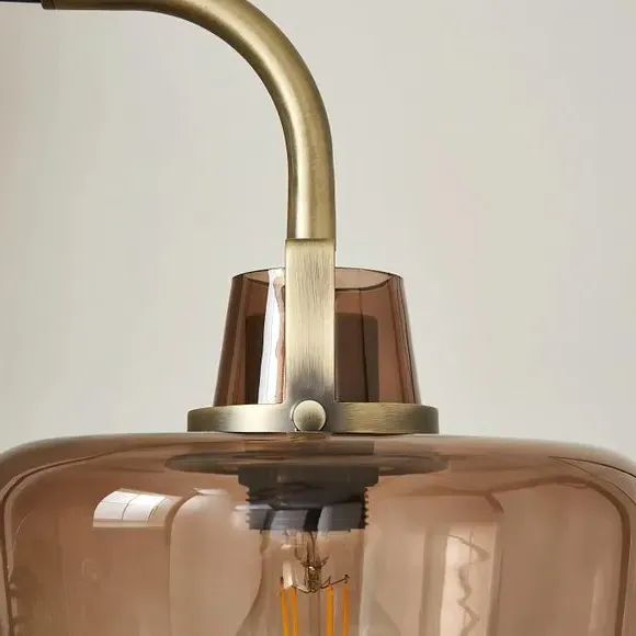 Adjustable Floor Lamp - Smoke, Metal
