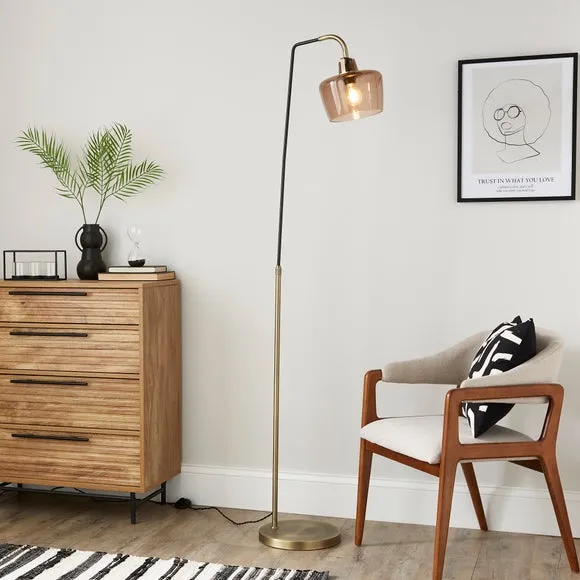 Adjustable Floor Lamp - Smoke, Metal image