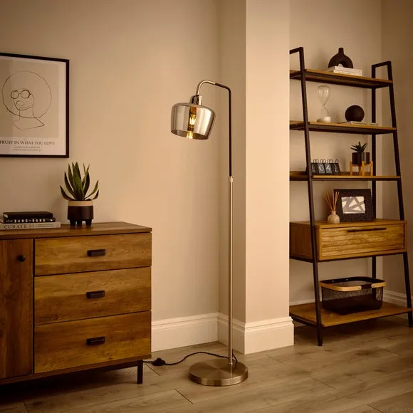 Adjustable Floor Lamp - Steel, Metal