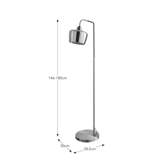 Adjustable Floor Lamp - Steel, Metal