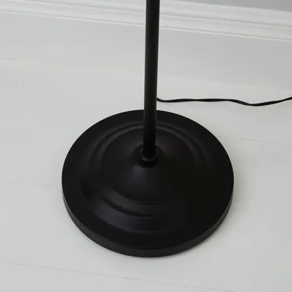 Adjustable Floor Lamp with Lever Arm - Black