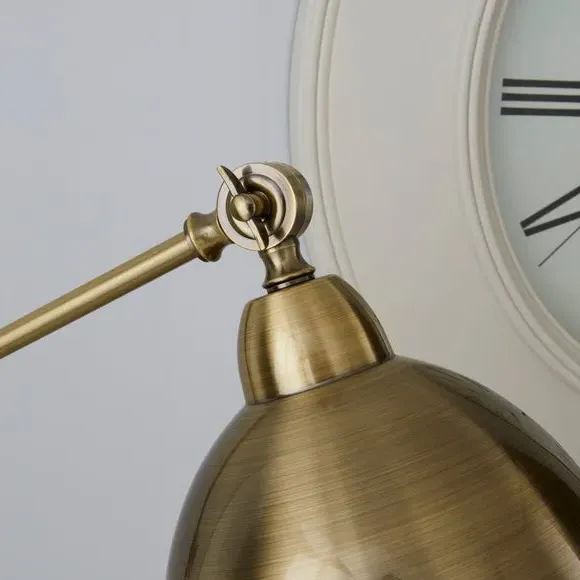 Adjustable Floor Lamp with Lever Arm - Brass