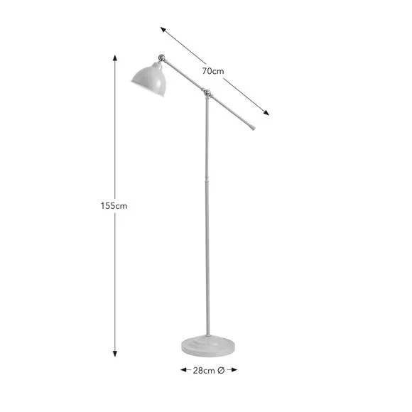 Adjustable Floor Lamp with Lever Arm - Lilypad