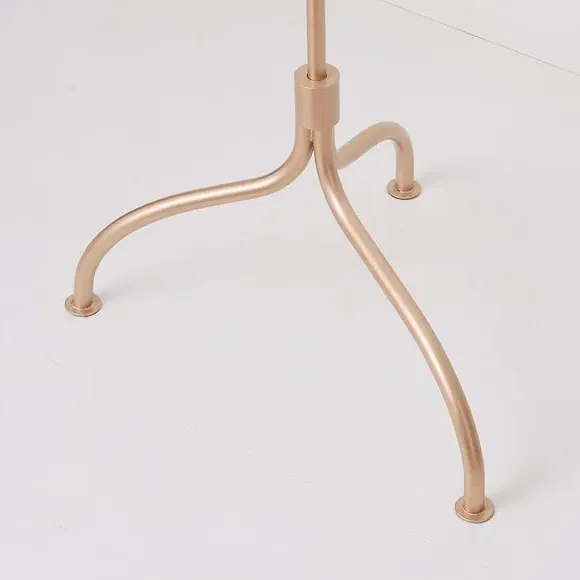 Adjustable Floor Lamp with Pleat Shade - Gold