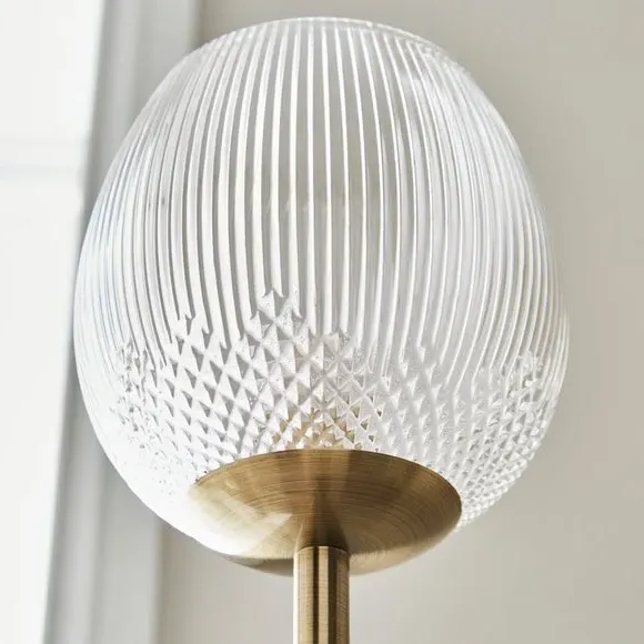 Adjustable Floor Lamp with Reading Light - Glass