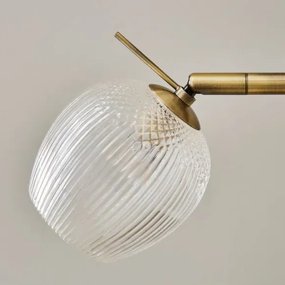 Adjustable Floor Lamp with Reading Light - Glass