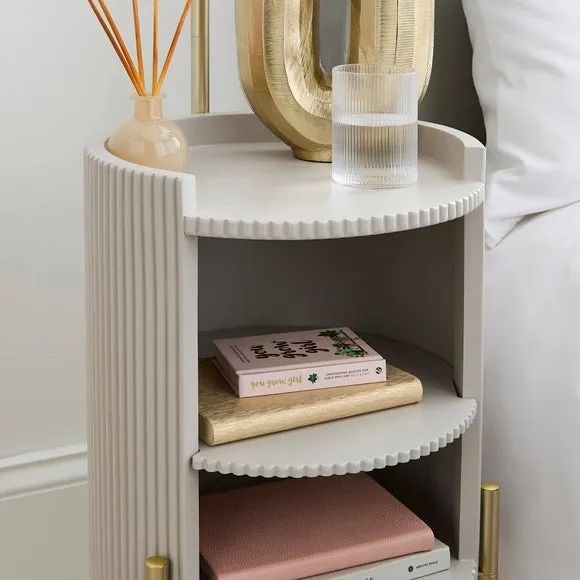 Adjustable Floor Lamp with Storage - Grey