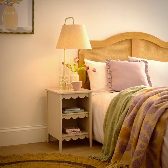 Adjustable Floor Lamp with Storage - Natural