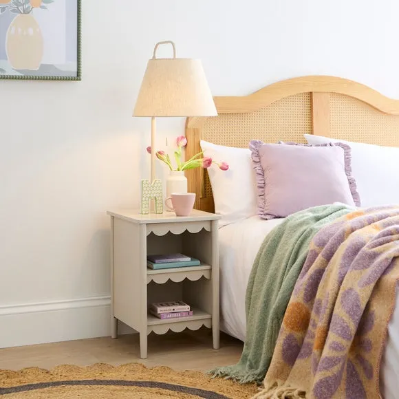 Adjustable Floor Lamp with Storage - Natural