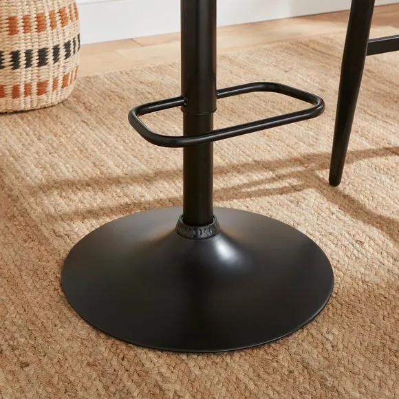 Adjustable Height Bar Stool - Ivory, Boucle