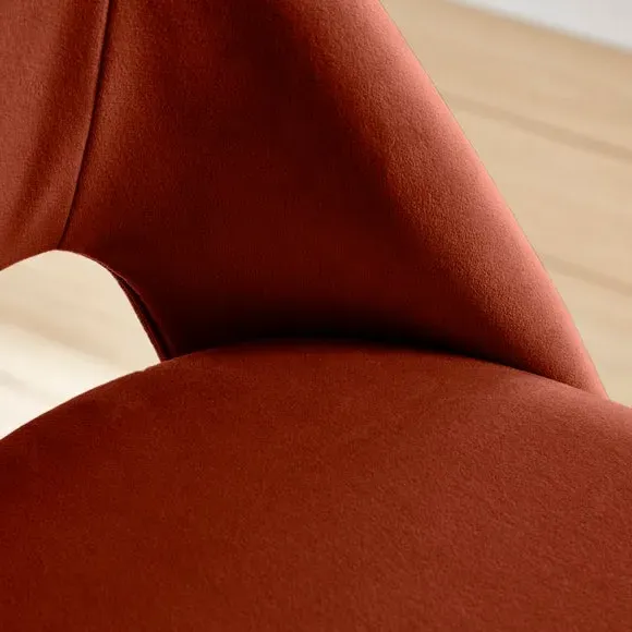 Adjustable Height Bar Stool - Orange, Velvet