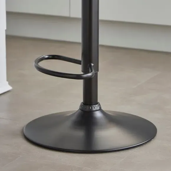 Adjustable Height Barstool - Black, Velvet