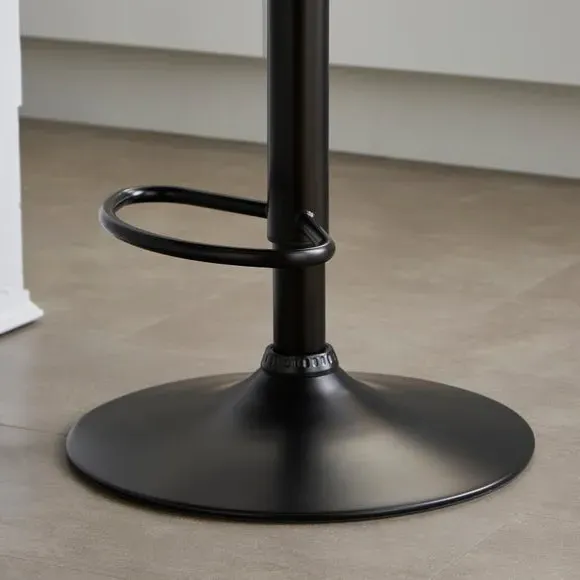 Adjustable Height Barstool - Brown, Faux Leather