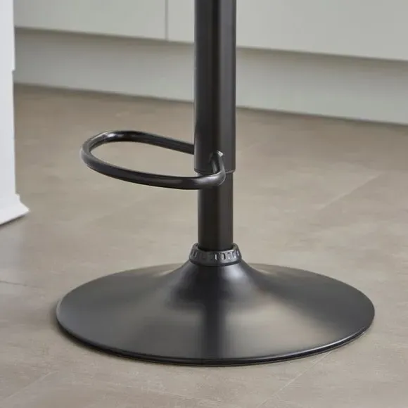 Adjustable Height Barstool - Grey, Velvet
