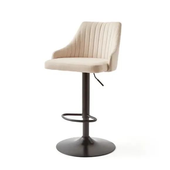 Adjustable Height Barstool - Natural, Fabric
