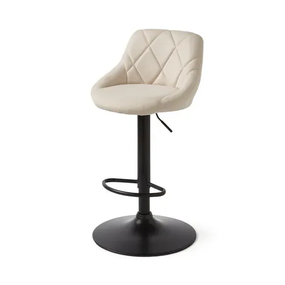 Adjustable Height Barstool - Natural, Fabric