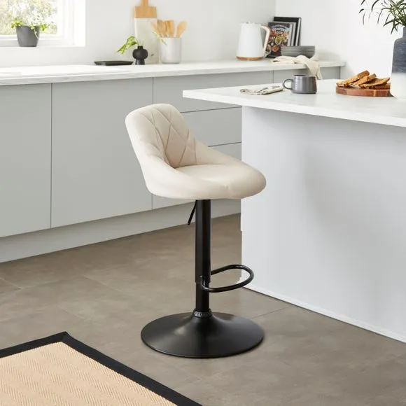 Adjustable Height Barstool - Natural, Fabric image