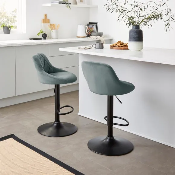 Adjustable Height Barstool - Pacific, Velvet