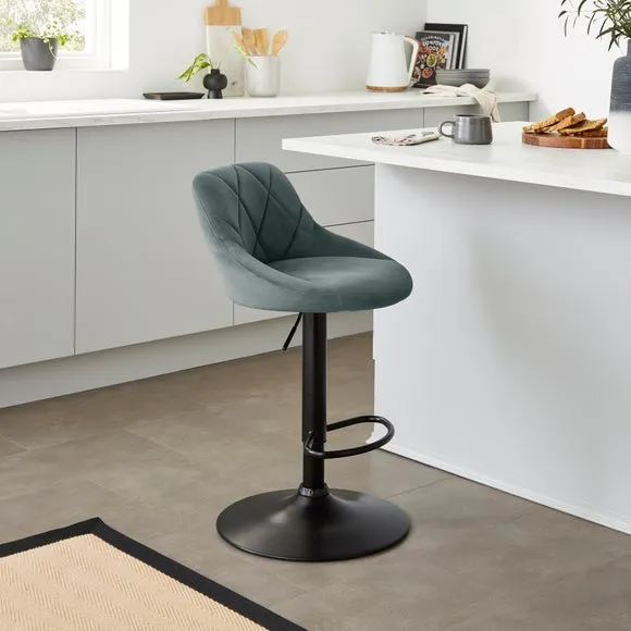 Adjustable Height Barstool - Pacific, Velvet