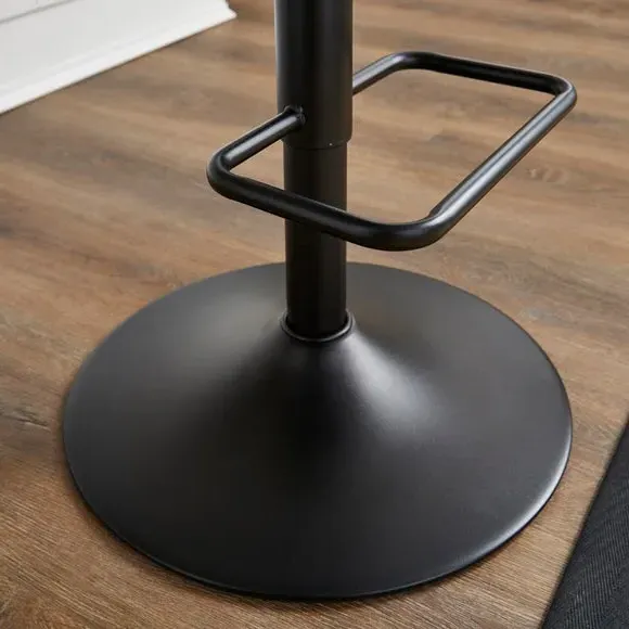 Adjustable Height Swivel Bar Stool - Brown, Faux Leather