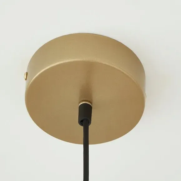 Adjustable LED Pendant Light - Gold, Glass