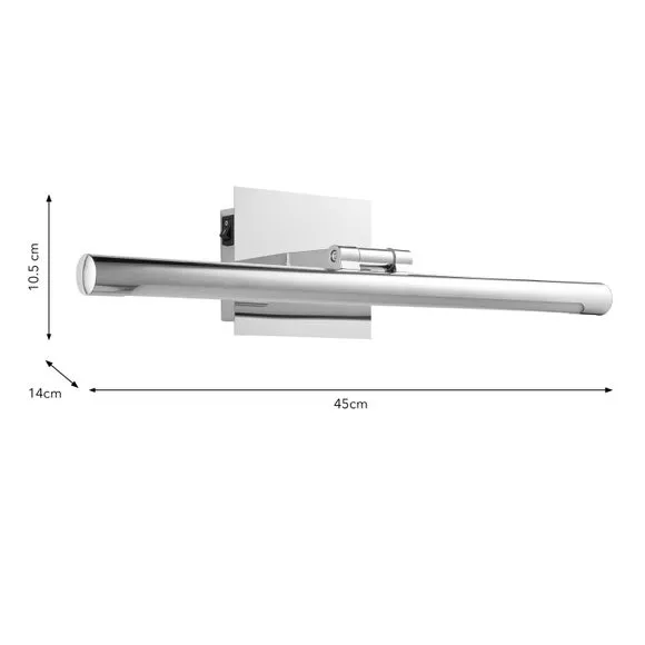 Adjustable LED Picture Wall Light - Silver