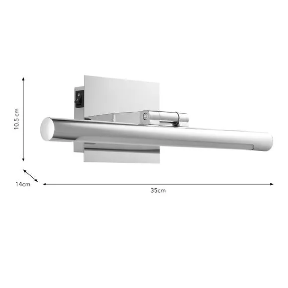 Adjustable LED Picture Wall Light - Silver