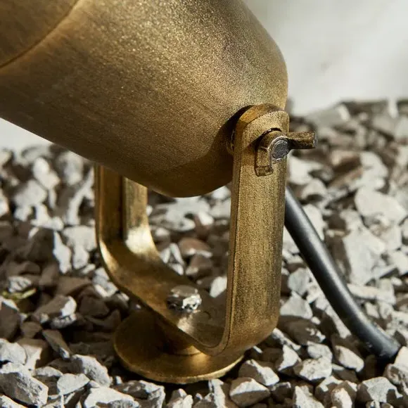 Adjustable Outdoor LED Floor Light - Gold, Metal