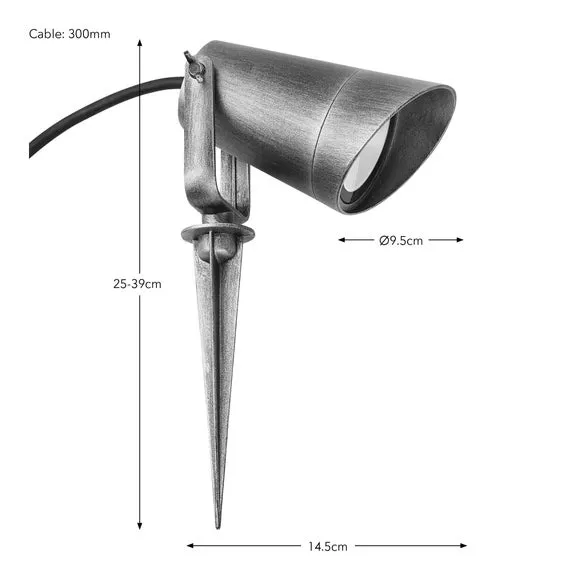 Adjustable Outdoor LED Floor Light - Gold, Metal